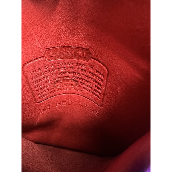 Vintage Coach red leather "scooter" crossbody bag, circa 1980s/90s - Picture 7 of 9